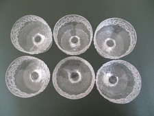 WHITEFRIARS GLACIER PATTERN DESSERT BOWLS/SUNDAE GLASSES X 6