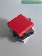 Acrylic square 74mm / 74mm White Black Red Clear  / perspex / plastic / t-3mm