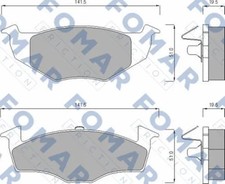 FRONT BRAKE PADS SET FO 643281