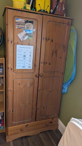 Double pine wardrobe - , good