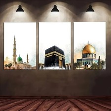 3pcs Islamic Canvas Art Print