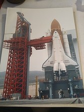 Large Vintage Original Colour Photo NASA Enterprise On Launch Pad. 18 X 25 Cm