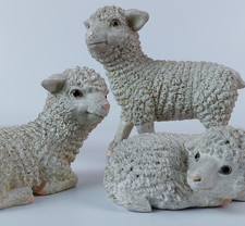 Vintage Resin Sheep Figurines