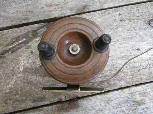 Antique wooden brass - &, fishing