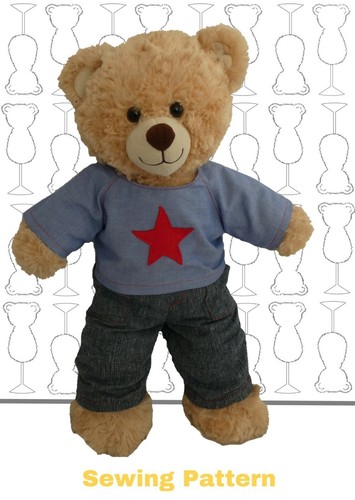 Sewing pattern teddy bear - pattern ,