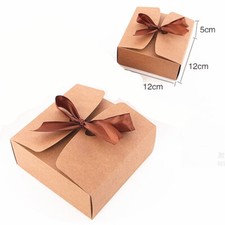 Large Size Kraft Cake Gift Heart Candy Wedding Party Rustic Boxes 12cm 10pcs