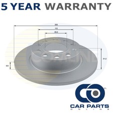 Brake Disc Rear CPO Fits Golf