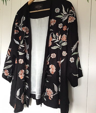 black kimono embroidered  birds  12  river island