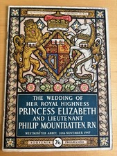 The Wedding Of Her Royal Highness Princess Elizabeth Souvenir Programme