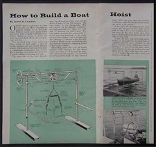Small Boat Hoist How- To build