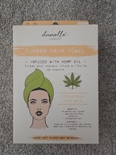 Danielle Creations Turban Hair Towel - Hemp Oil Infused Soft Microfibre - Green