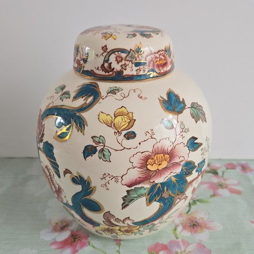Large masons ironstone lidded - large,