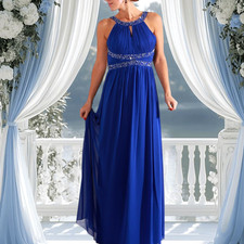 QUIZ SZ 6 ROYAL BLUE SEQUIN EMBELLISH MAXI DRESS XMAS PROM BRIDESMAID COCKTAIL