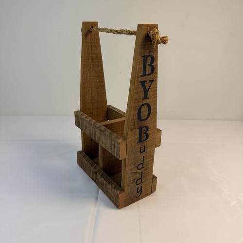 Reclaimed wood wine caddy - reclaimed,