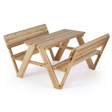 Wooden Picnic Table and Bench