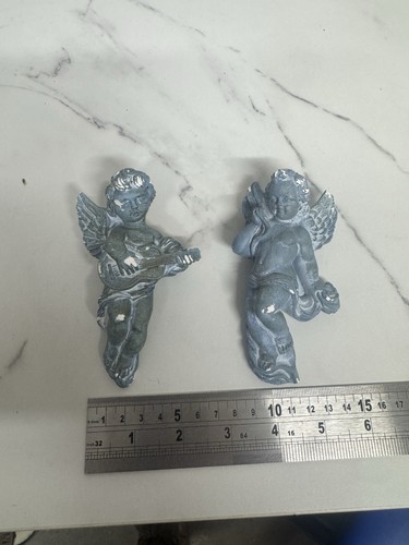 Pair vintage cherub wall - pair,