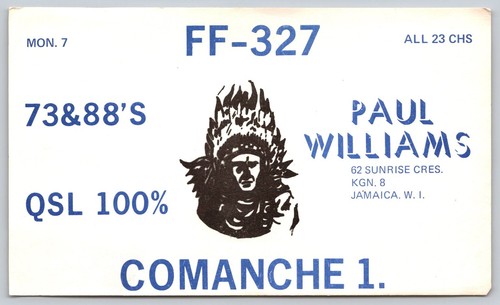 Qsl card paul williams - paul,