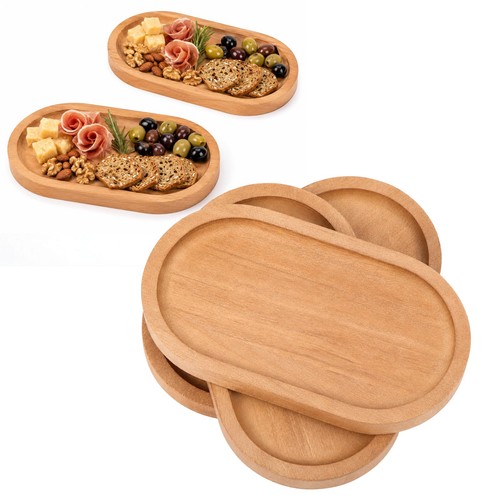 Wooden oval trays rustic - 5, trays,