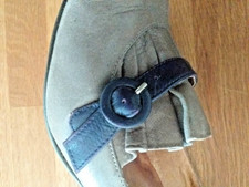 Grey Leather Solea Heeled Shoes 41