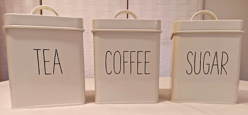 Cream set storage tins - of,