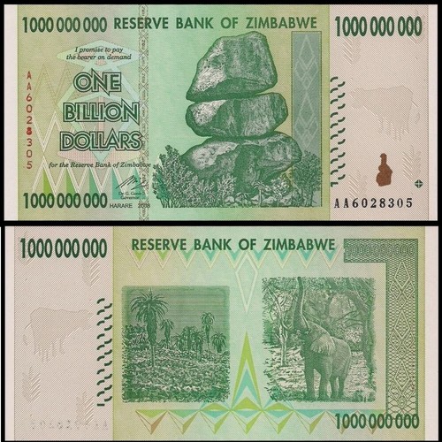 Zimbabwe billion dollars - 1,