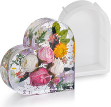 Heart Resin Mould, Resin Moulds for Flowers Preservation Kit, Large Deep Resin
