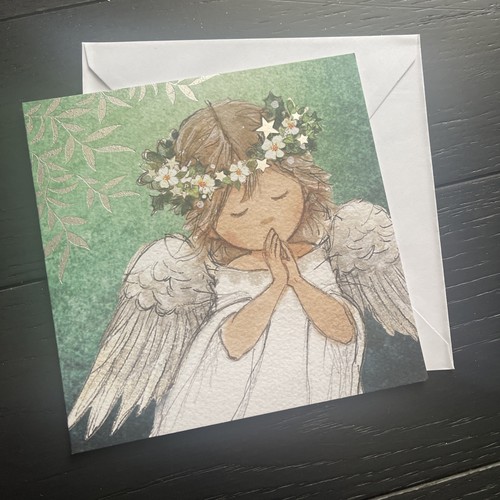 Luxury christmas card angel - luxury,