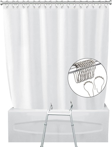 White split shower curtain for - white,