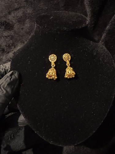 Gold plated mini jhumka - gold,