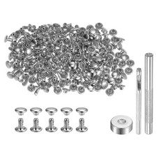 200 Sets Leather Rivets 6 x