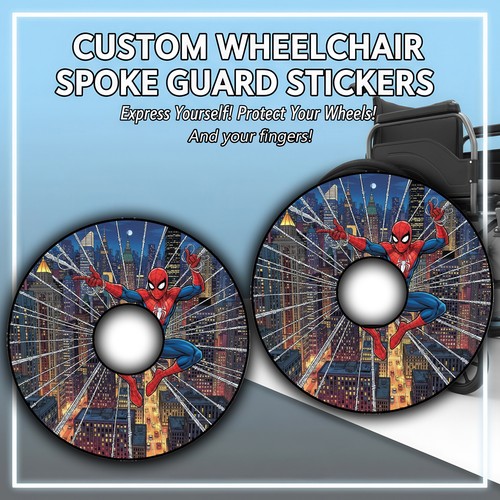 Wheelchair spoke guard sticker - guard,