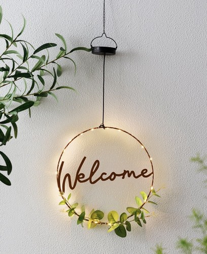 Solar powered welcome hanging - solar,