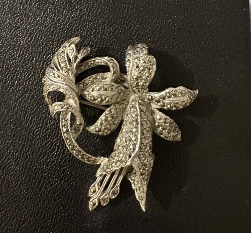 Vintage marcasite silver tone - marcasite,