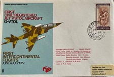 First civil registered jet V/STOL aircraft G-VTOL Delhi - Abu Dhabi - UK 1972