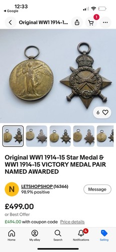 Medal ww1 the great - medal-, for