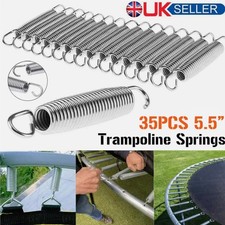 35 Pack Trampoline Springs 5.5” 14cm Heavy Duty Galvanized Steel Replacement UK