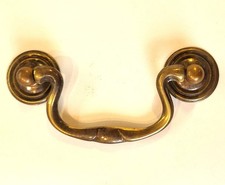 Brass swan neck drawer handle