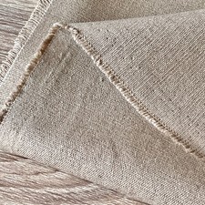 1650. Plain Natural 100% Linen Fabric, 148 cm wide, Medium weight,