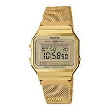 Unisex Wristwatch CASIO A-700WEMG-9AEF Stainless Steel Mesh Golden
