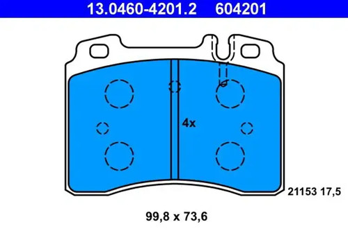 Brake pads 0460 4201 ate - brake,