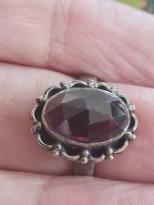 silver bohemian garnet ring gorgeous stone