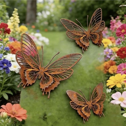 3pcs retro metal butterfly - 3pcs,