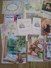 14 Vintage Greetings Cards &