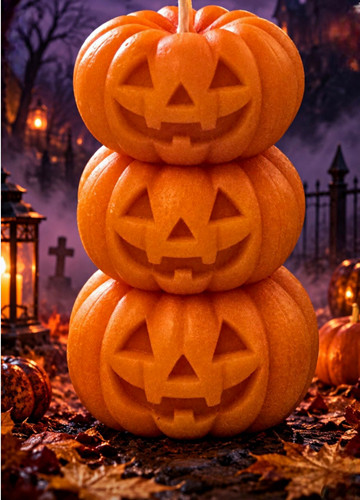 Stacked jack lantern - stacked, jack-o'-lantern