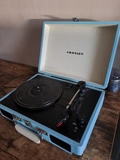 Crosley Cruiser 3 Speed Turntable Vinyl Record Player Blue & White CR8005A-TU