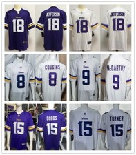 Men's NFL Jefferson #18#8#9#15 Minnesota Vikings American Football Jerseys