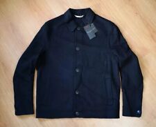 New Ted Baker L/S Navy Wool Collared Jacket Size 5 (Extra Large) RRP £225