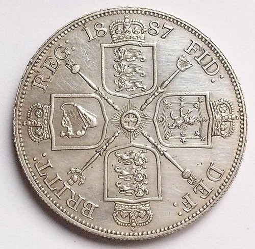 1887 double florin - florin, silver