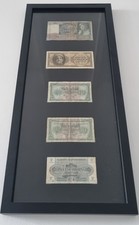 Framed WWII Era Banknotes