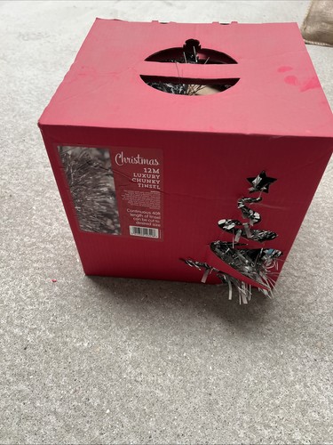 Tinsel 40m chunky silver - tinsel,